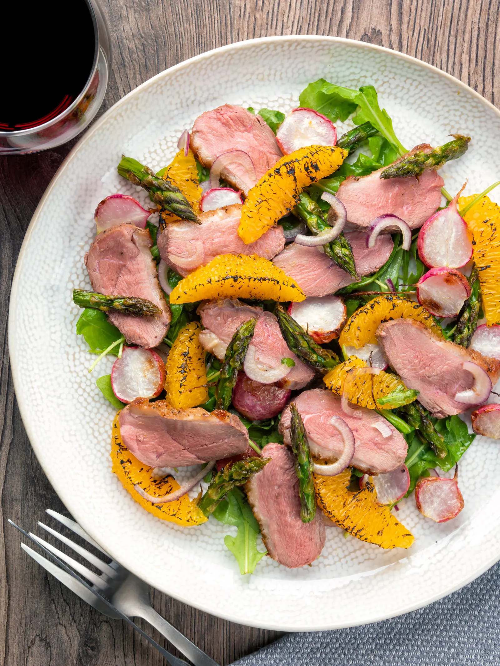 Warm-Duck-Salad-with-Orange-Aspa