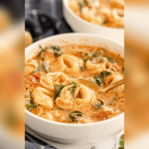 Тортелини с месо в пилешки бульон